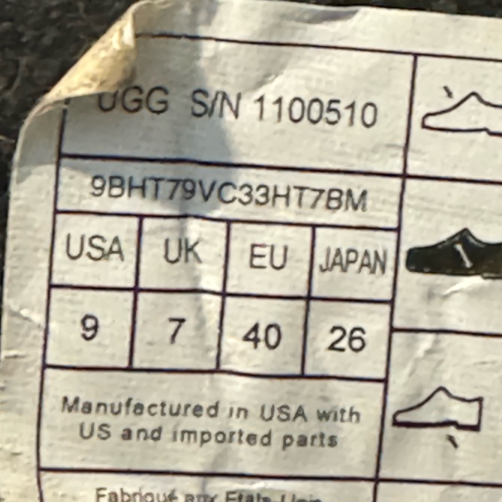 UGG Womens Black Waterproof Rain Boots Spain Made Lug Sole Size 9 - Picture 9 of 9